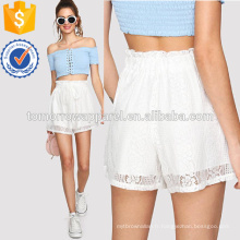 Lace Frill Trim Self Tie Taille Shorts Fabrication En Gros Mode Femmes Vêtements (TA3021B)